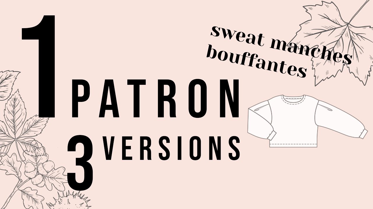 1 patron 3 versions - transformer un sweat facilement #couture #couturedébutant #hackpatron