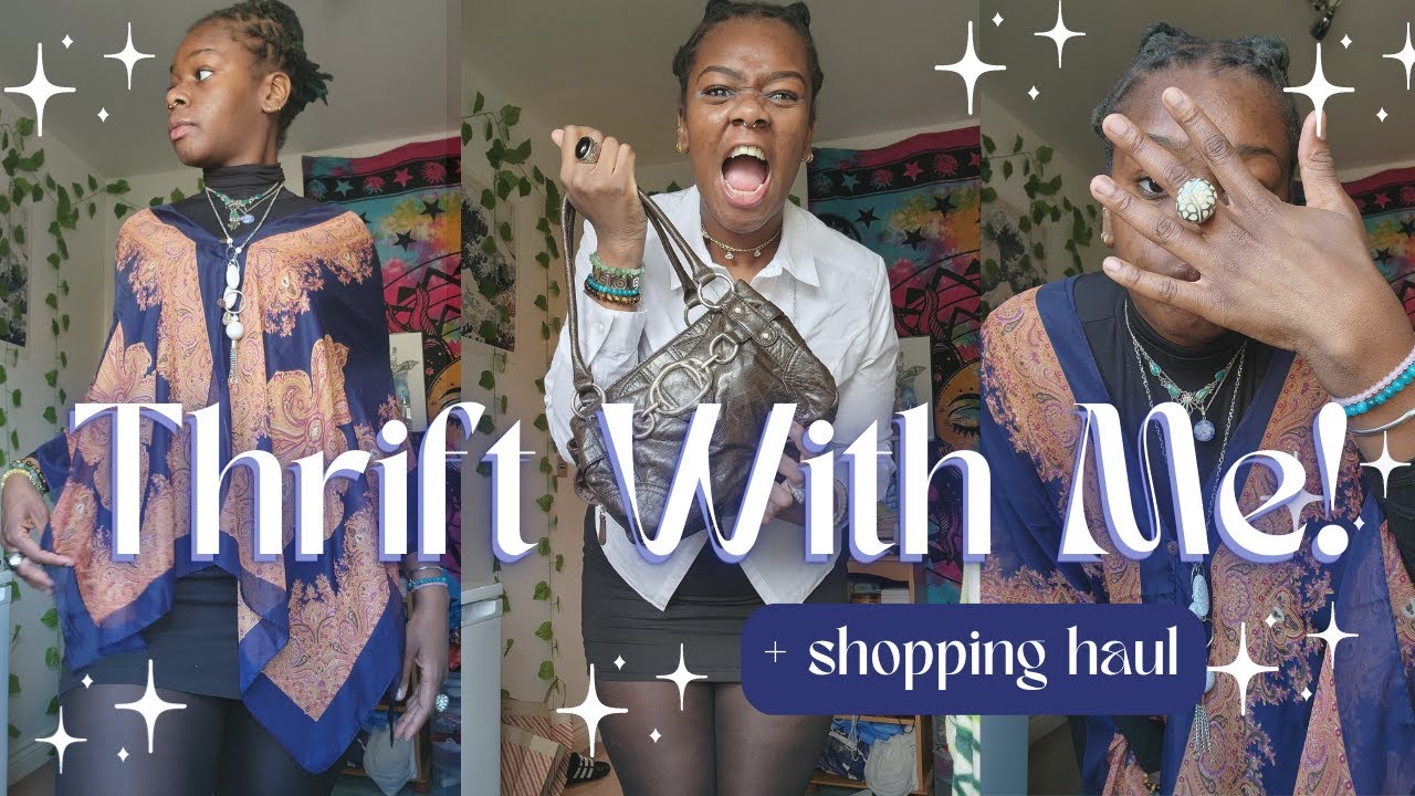 THRIFT WITH ME | day in the life VLOG, solo date, charity shopping and yarn haul ♡