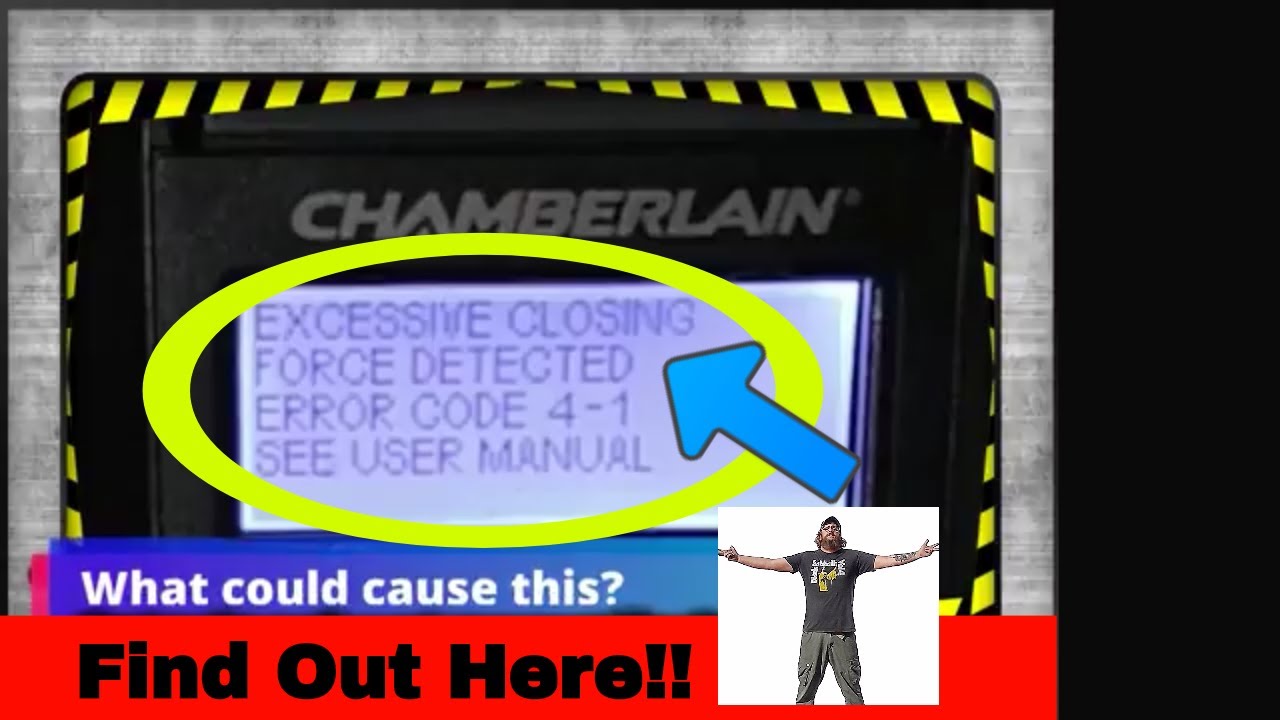 Chamberlain/LiftMaster | Ошибка чрезмерного усилия закрытия