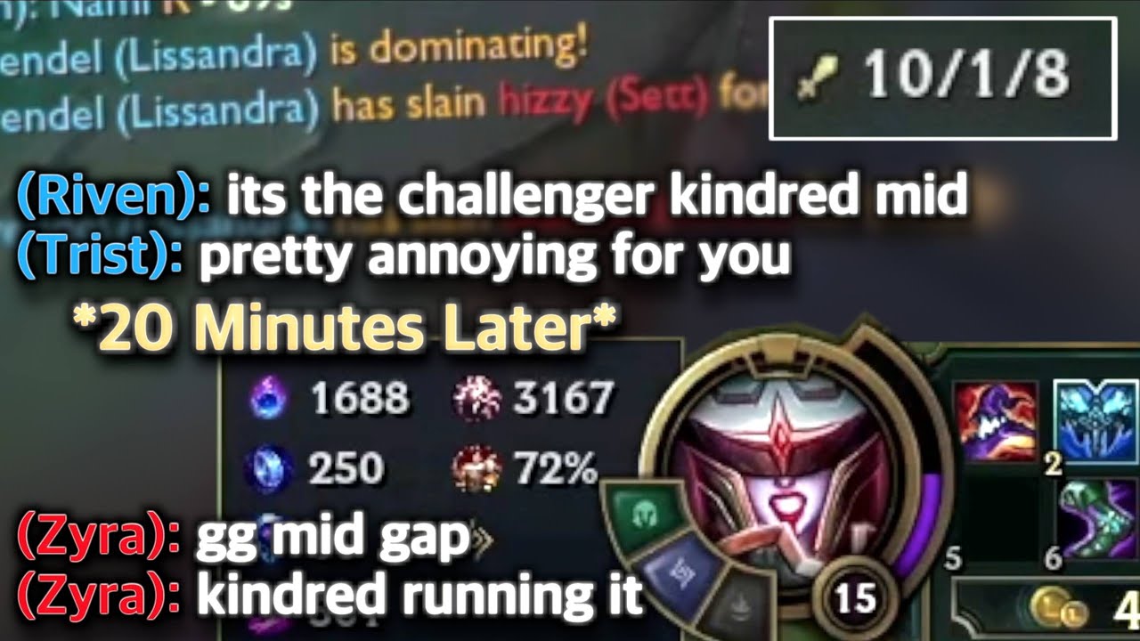 Lissandra, but I have ARAM runes in Ranked against Kindred mid... 😬