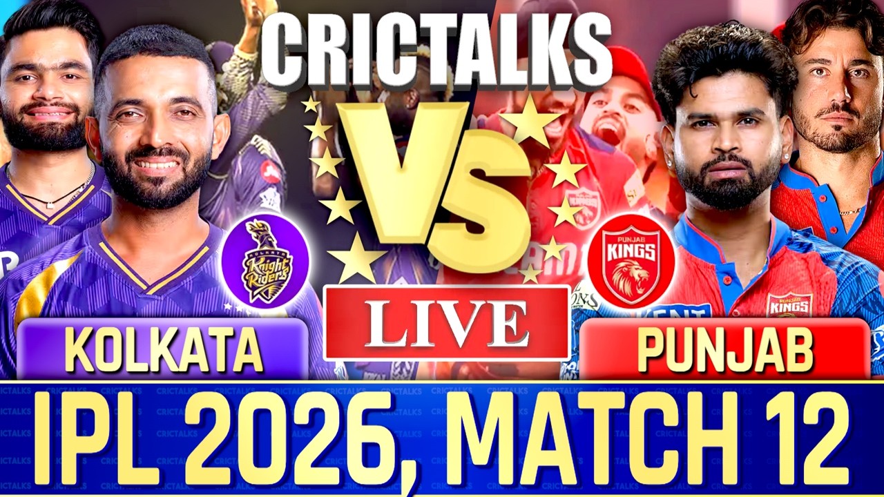 🔴 KKR vs PBKS, IPL 2026 Live Cricket Match Today Score Commentary, Kolkata vs Punjab, Last 7