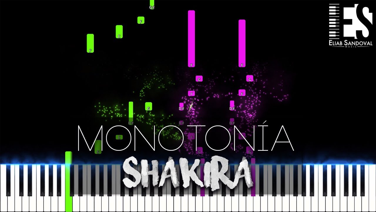 Monoton&iacute;a - Shakira, Feat. Ozuna (Piano Tutorial) | Eliab Sandoval