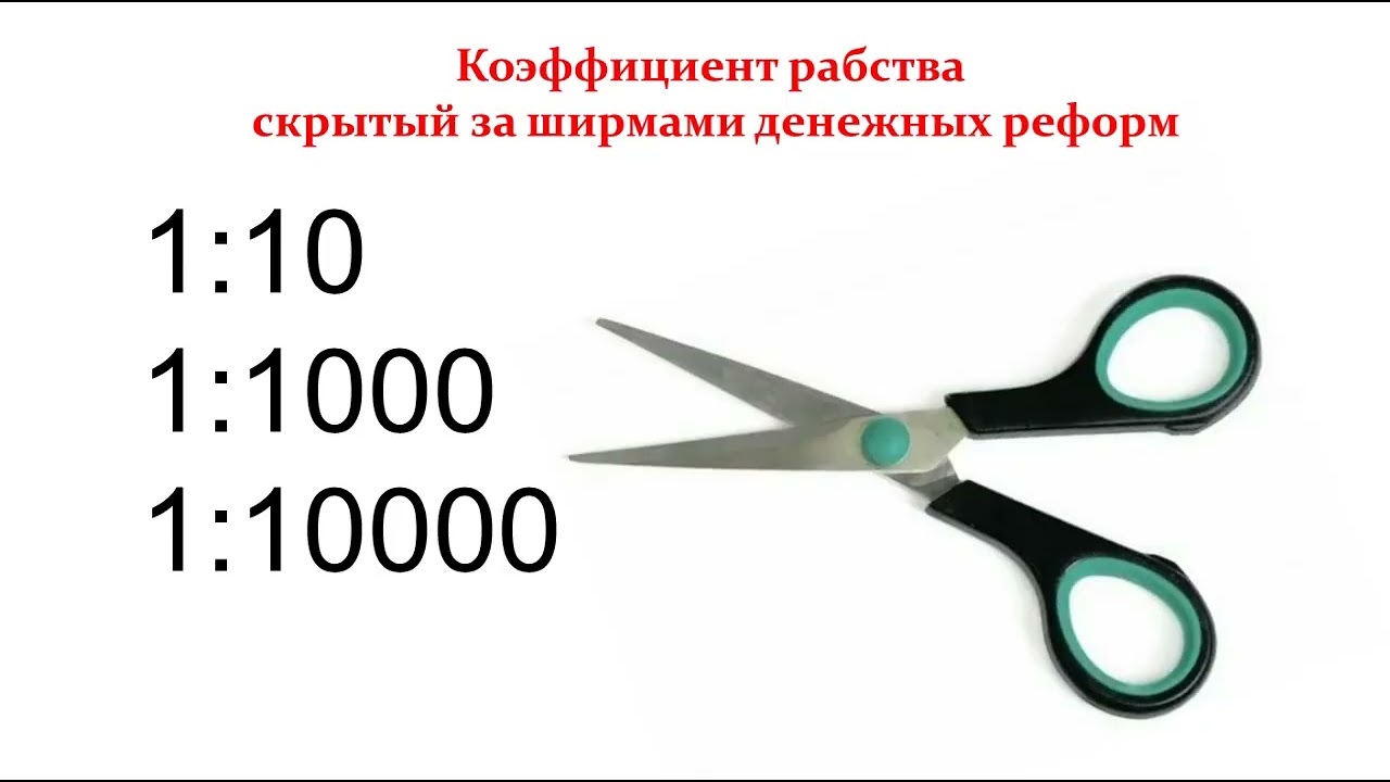 Коэффициент рабства скрытый за ширмами денежных реформ