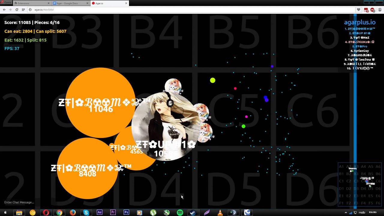 Agar.io // ZT vs GO 1/3 // Agario Clan War [6v6]