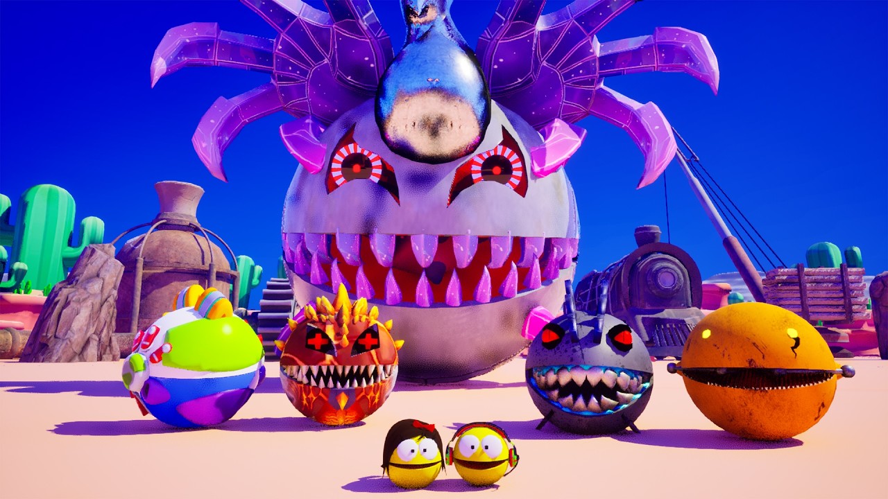 Pacman and Robot pacman Challenge in a sand arena