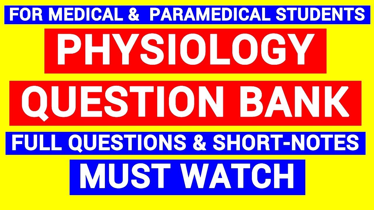 CNS - IMPORTANT QUESTIONS | PHYSIOLOGY QUESTION BANK
