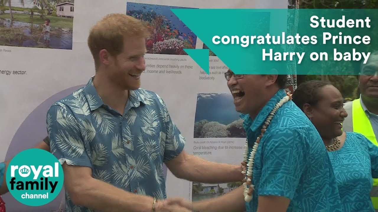 'I'm predicting it's going to be a boy!' Student congratulates Prince Harry on baby