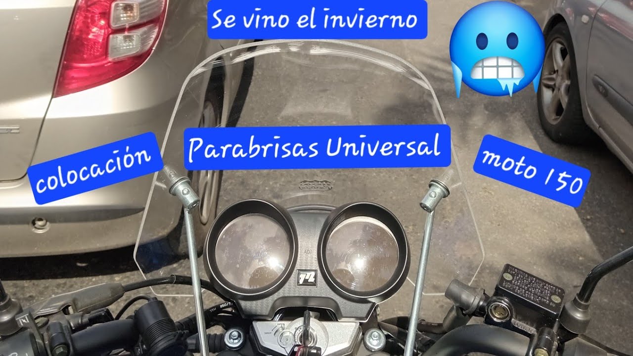 Colocación de parabrisas universal - Moto 150