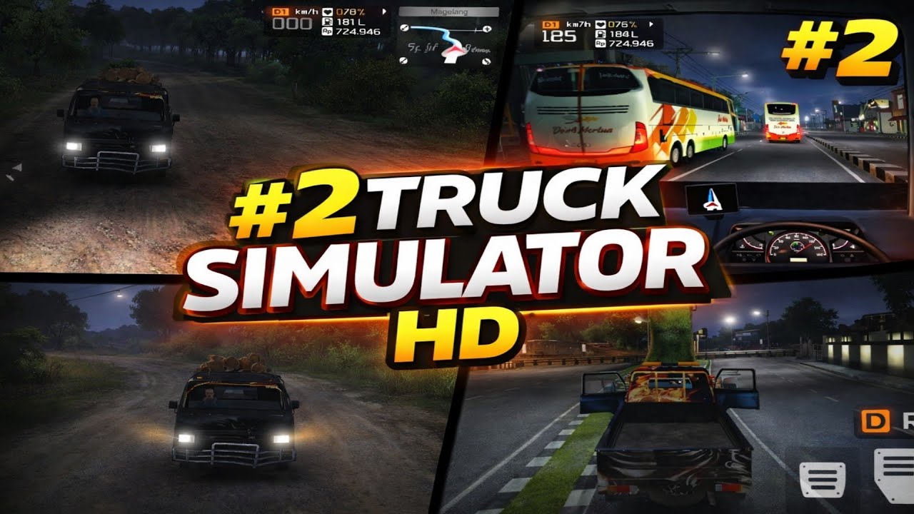 😱 Dangerous Night Drive in Truck Simulator #2 🚛🌙 | Realistic Gameplay HD