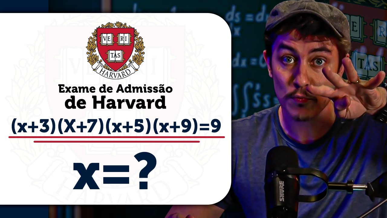 Questão braba de MATEMÁTICA do exame de admissão de HARVARD (explicada no detalhinho)