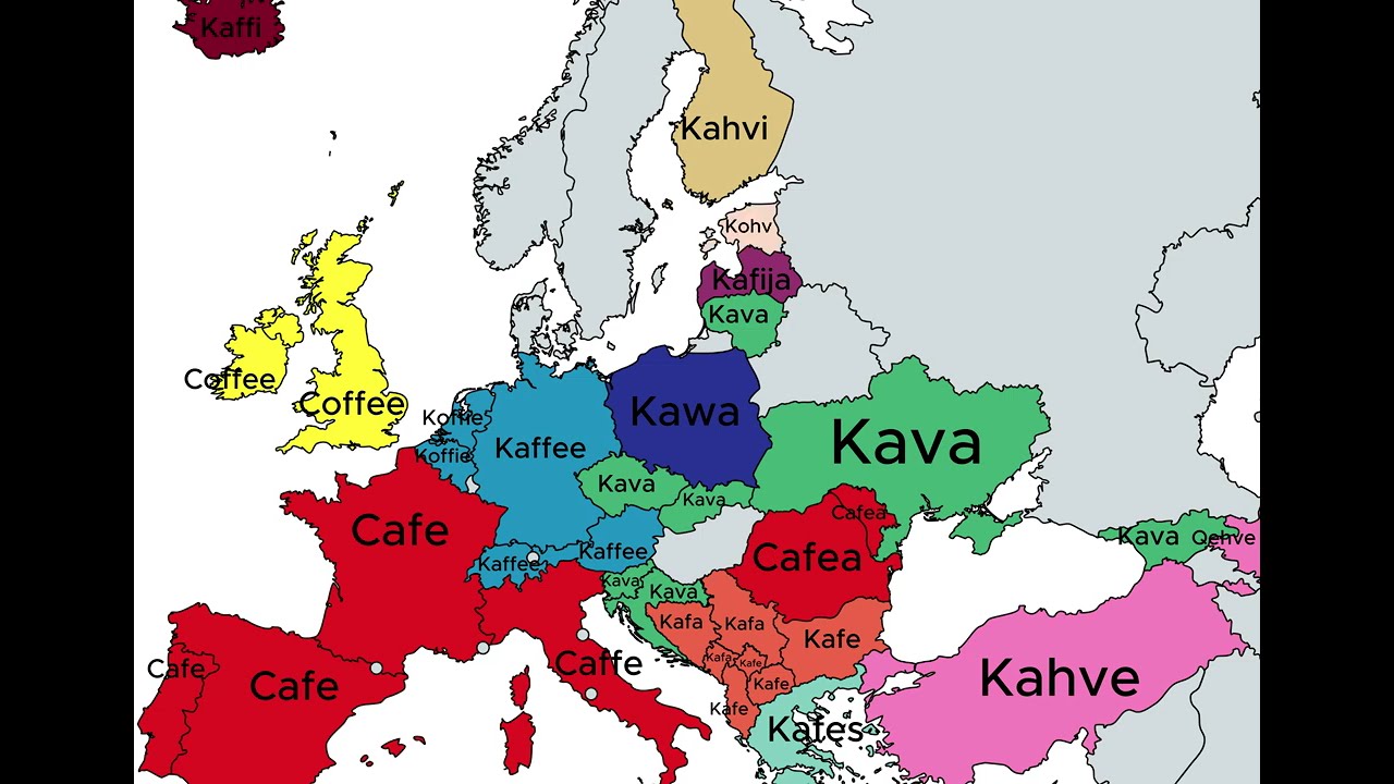 Drinks in European Languages | Comparison how to say