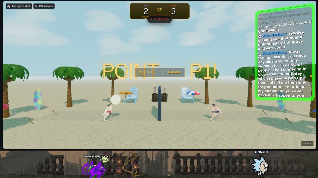 ▓░▒ annias live ▒░▓ Spawn Co AI game development session. Working on Sumo Volleyball! Co