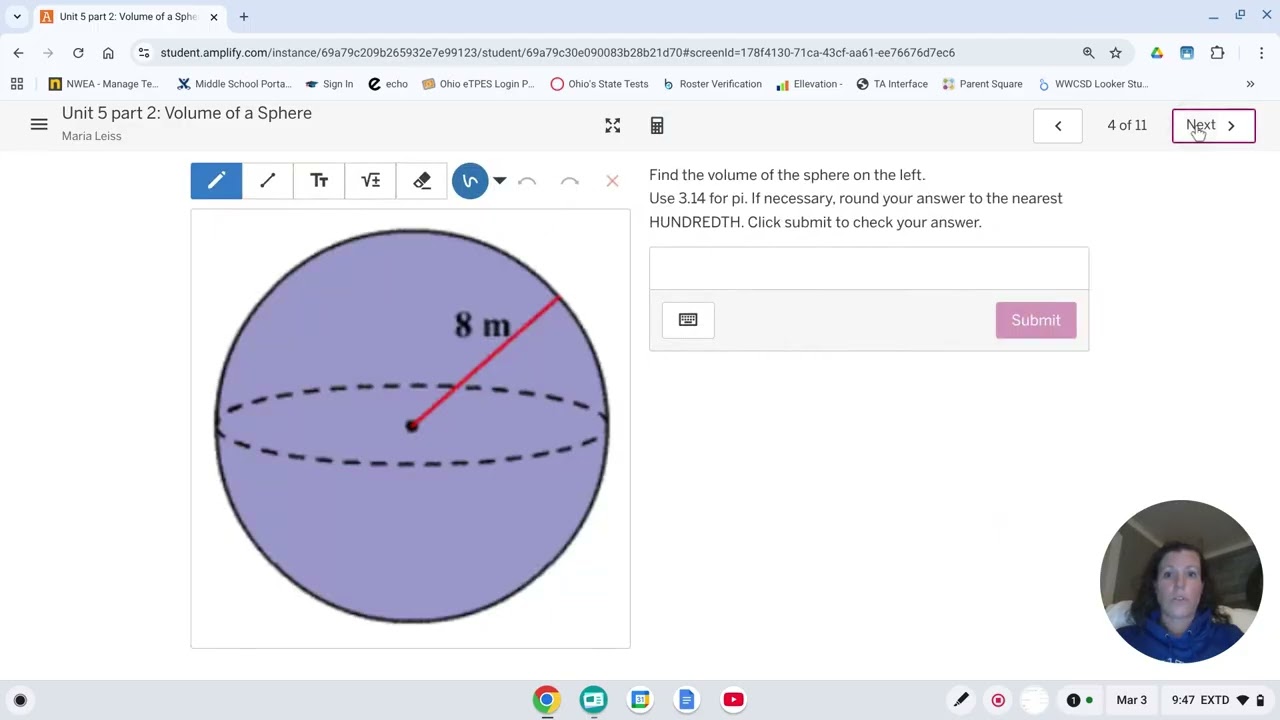 Unit 5 Part 2: Volume of a Sphere
