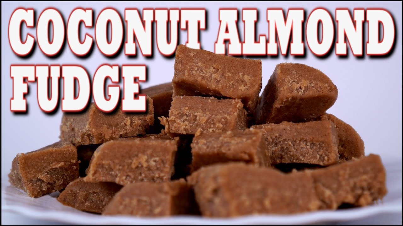 Easy Coconut Almond Butter Fudge [No Bake Vegan Recipe]
