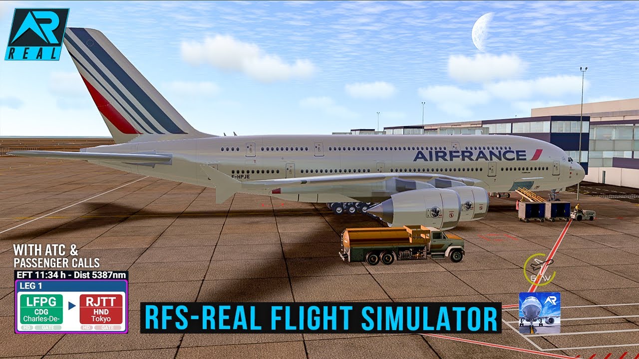 RFS - Real Flight Simulator- Paris to Tokyo||Full Flight|| Airbus A380||AirFrance|FullHD|RealRoute