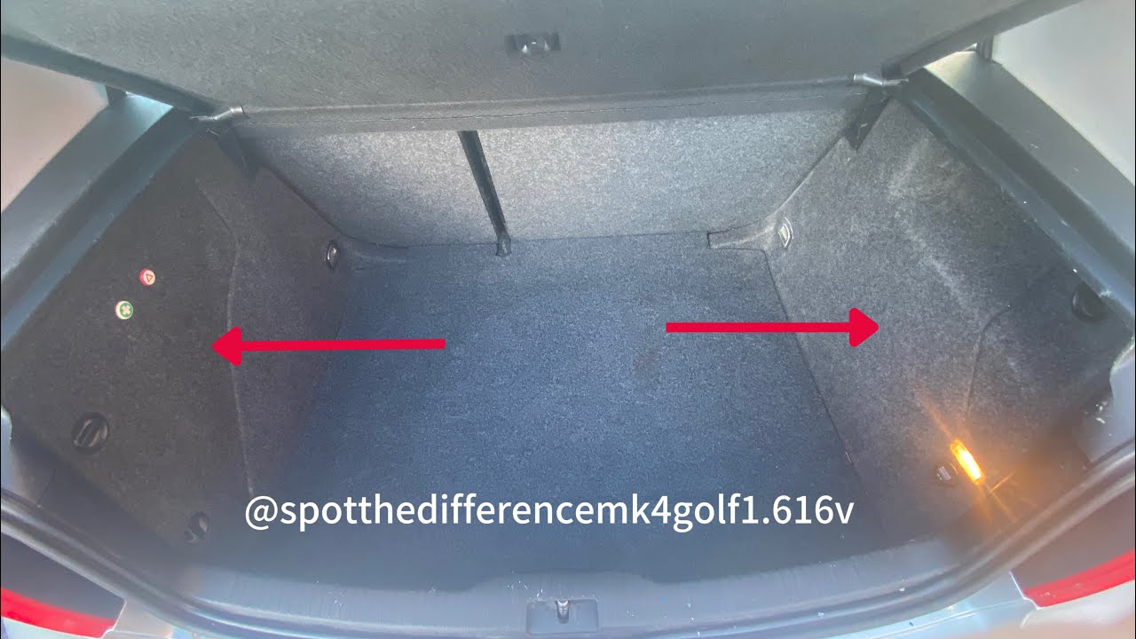 Vw golf mk4 hatchback boot/ trunk side carpets removal 