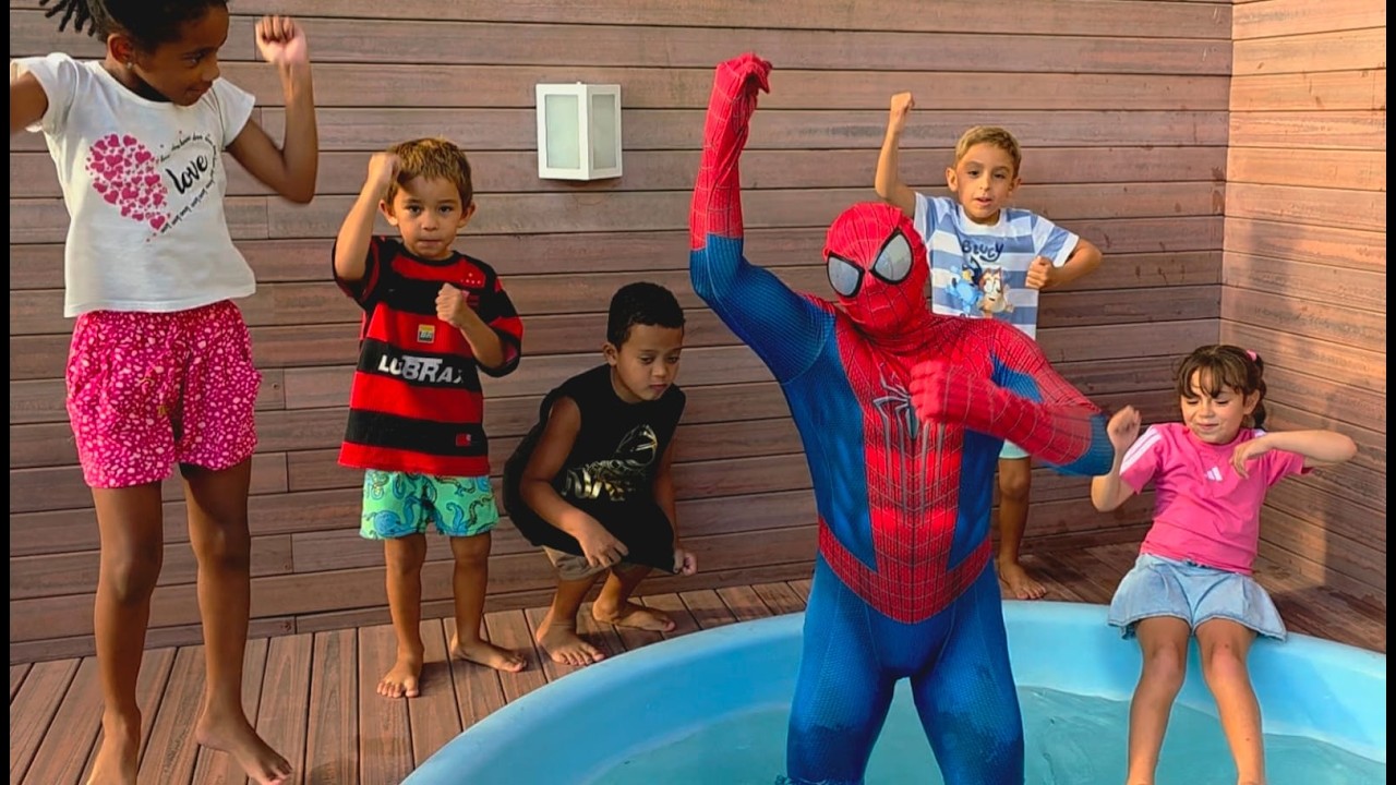 Viro vira virou com a turminha do Rafael e Benjamin e o Homem Aranha