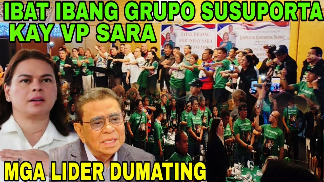 Susuporta kay VP Sara ibat ibang Grupo mga lider  Dumating Nagsama-sama na