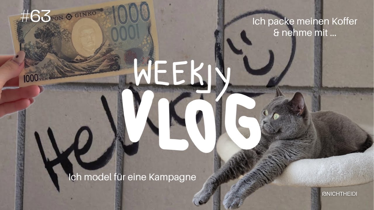 Vlog #63 – Ich packe meinen Koffer & nehme mit … + Spontanes modeln für eine Kampagne 🧳📸💁🏽‍♀️