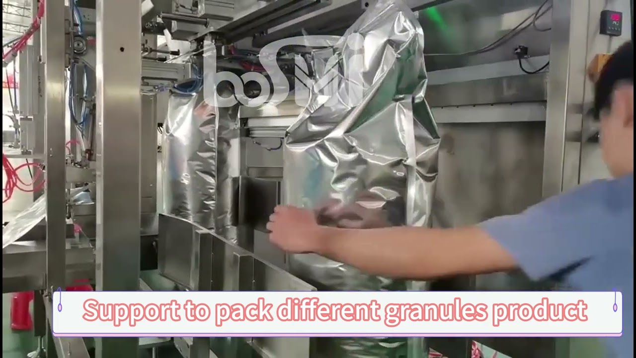 5-50kg granule fertilizer premade bag sealing packing machine