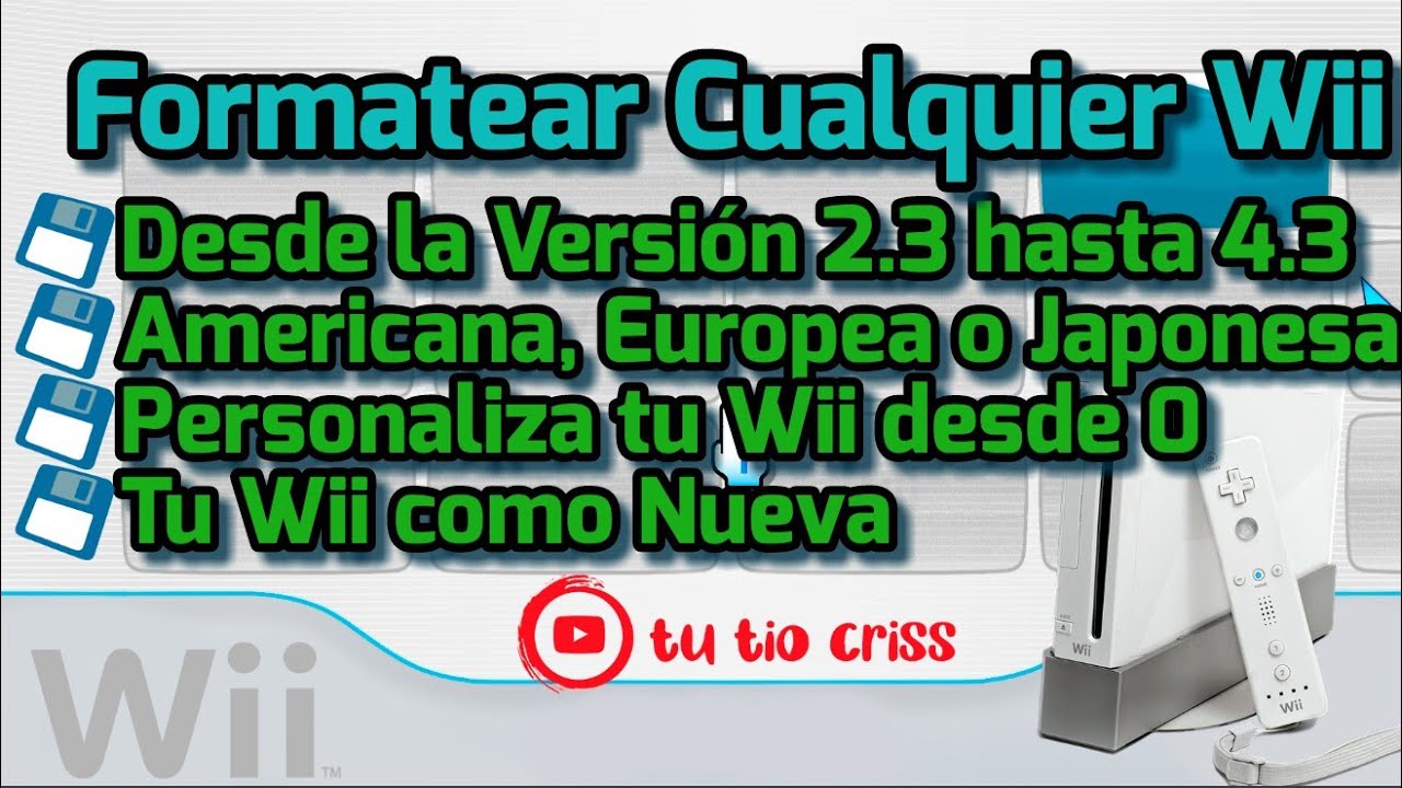 🚨Restaurar de Fabrica Nintendo Wii 🚨Repara Errores y Elimina Modificaciones Previas.