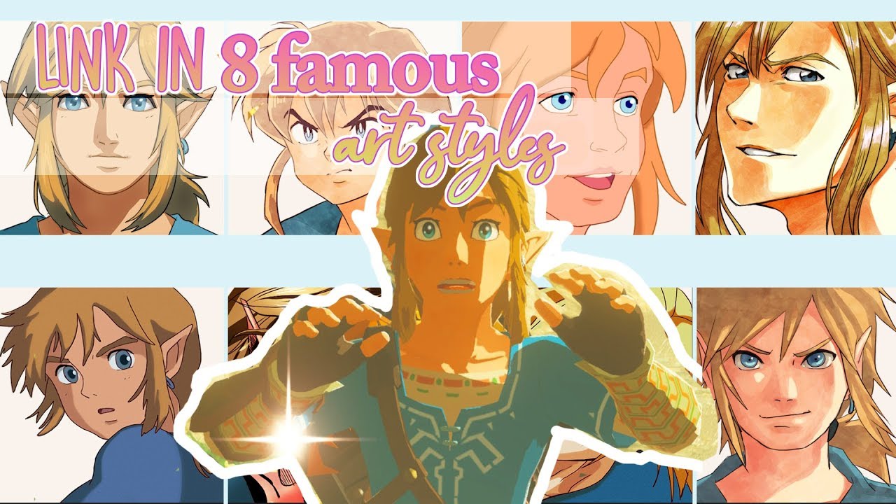 BoTW Link in 8 different ART styles! | Art Challenge + digital art tips