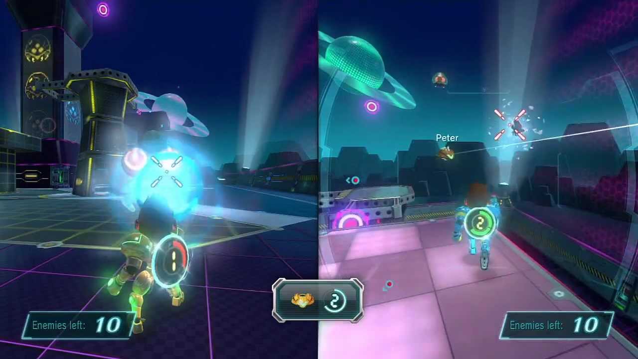 Nintendo Land - Metroid Blast Three-Player Cooperative Playthrough - Levels 21-30