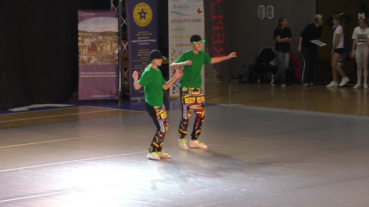 BLACK TIGERS CHEERLEADERS FAMILY GROUP ÁĎA A TOMÁŠ DOUBLE DANCE HIP HOP JUNIOR at BASTA 2018