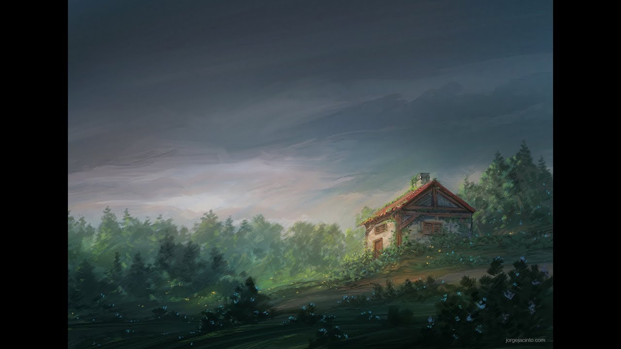 ProCreate Digital Painting - The Farmhouse - Time Lapse