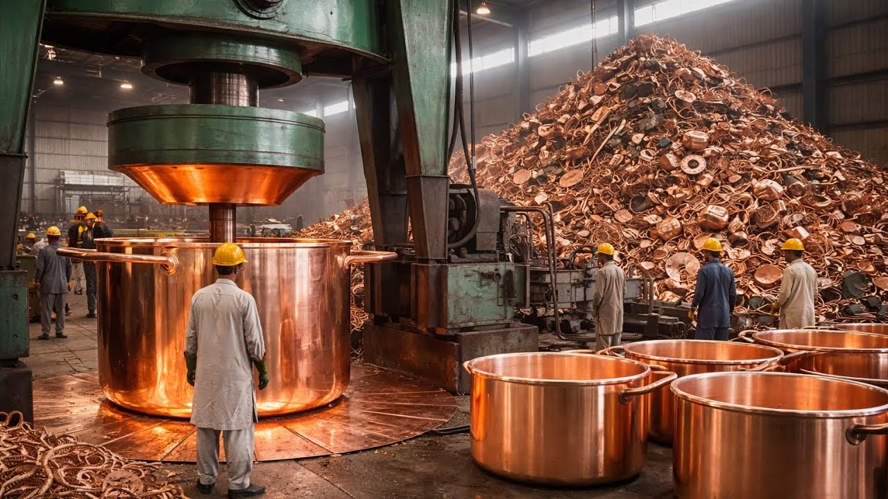 Incredible Recycling Process of Old Copper Wire to Make New Giant Copper Wire In Factory