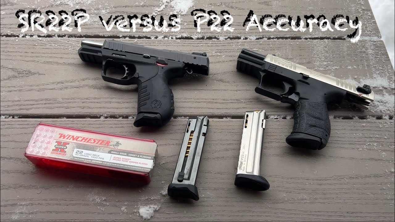 Сравнительное тестирование точности стрельбы из пистолетов Ruger SR22 и Walther P22Q на увеличива...