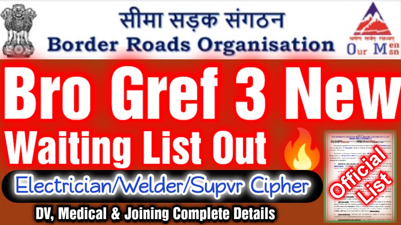 Bro Gref 3 New Waiting List Out🔥! Welder ! Supervisor Cipher ! Electrician ! Bro Gref DV & Medical
