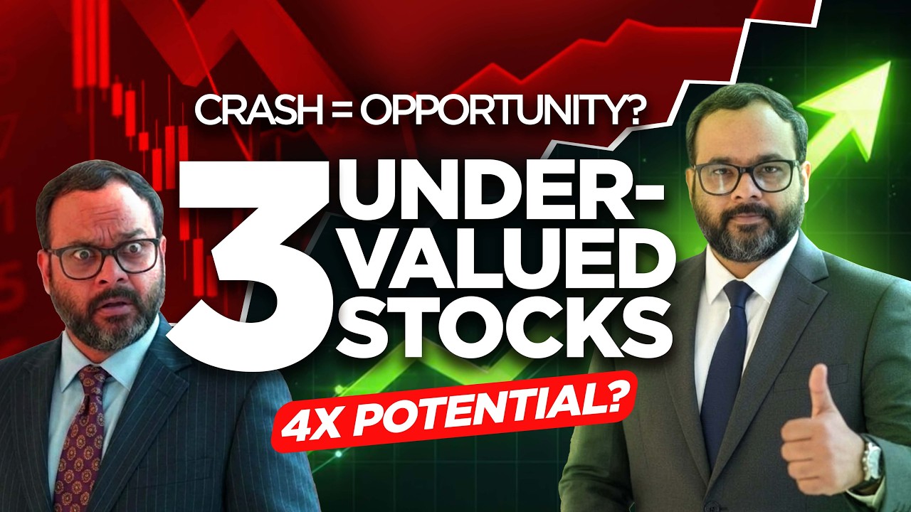 Market Crash Mein 3 Undervalued Stocks 🔥 4X Potential | Smart Money Buying? #stockmarketindia