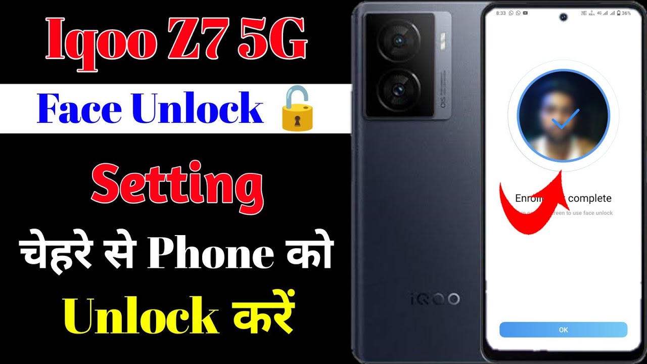 how to use face unlock setting in iqoo z7 5g | iqoo z7 5g face unlock setting use kaise kare