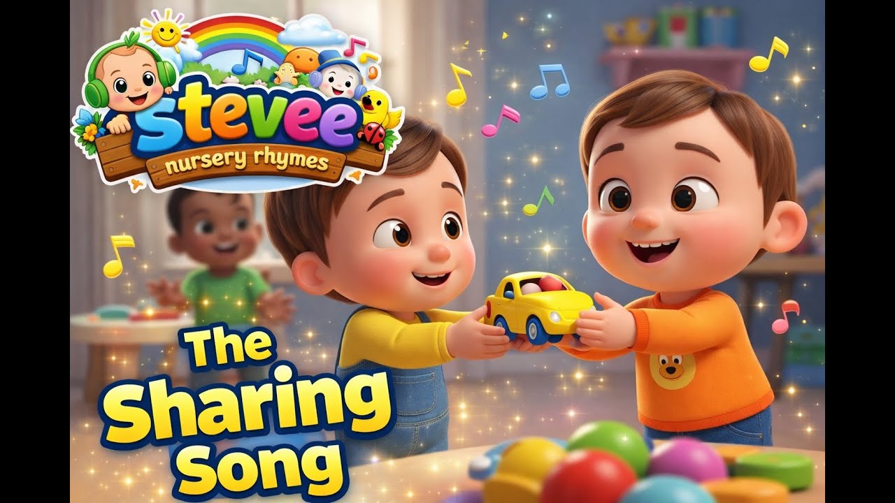 🎵 “The Sharing Song” 🎵 🚗🏀| Stevee Nursery Rhymes
