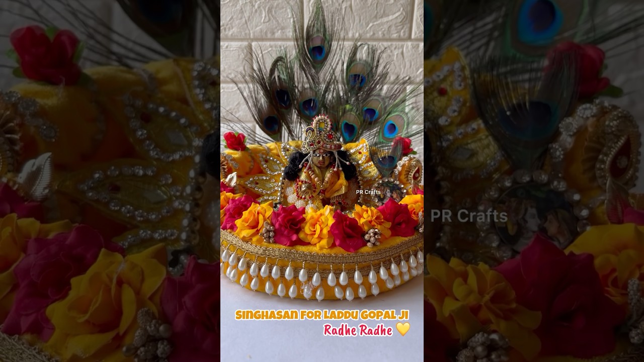 Easy singhasan for laddu gopal ji 💛||#janmashtami #laddugopal #singhasan #tutorial #radhakrishna