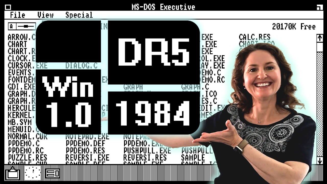 Mum Tries Out Windows 1.0 Development Release 5 (1984)