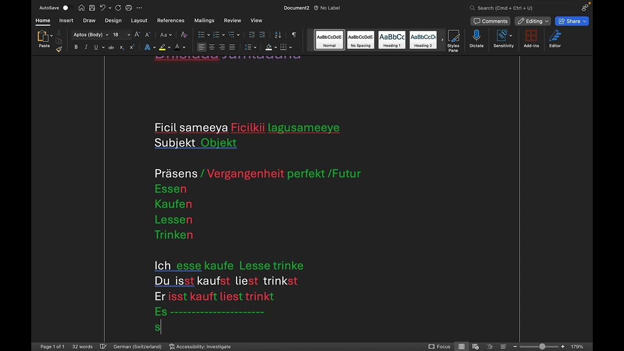 Präsens und Perfekt Vergangenheit dHISIDA jUMLADAHA Part3