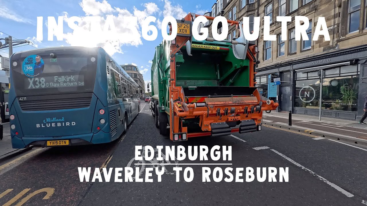 📸 @insta360 Go Ultra | Edinburgh Cycling | Waverley to Roseburn