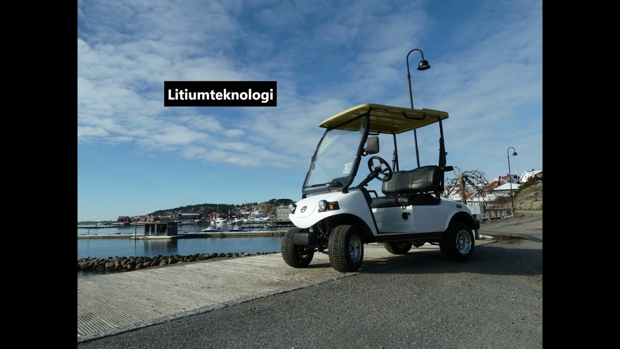 Golfbil med skilter, registrert for lovlig bruk p&aring; vei!