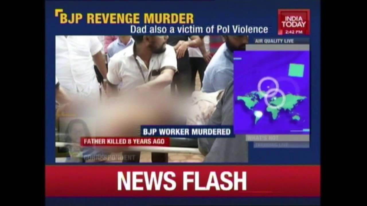 BJP Worker Hacked To Death In Kannur, Kerala