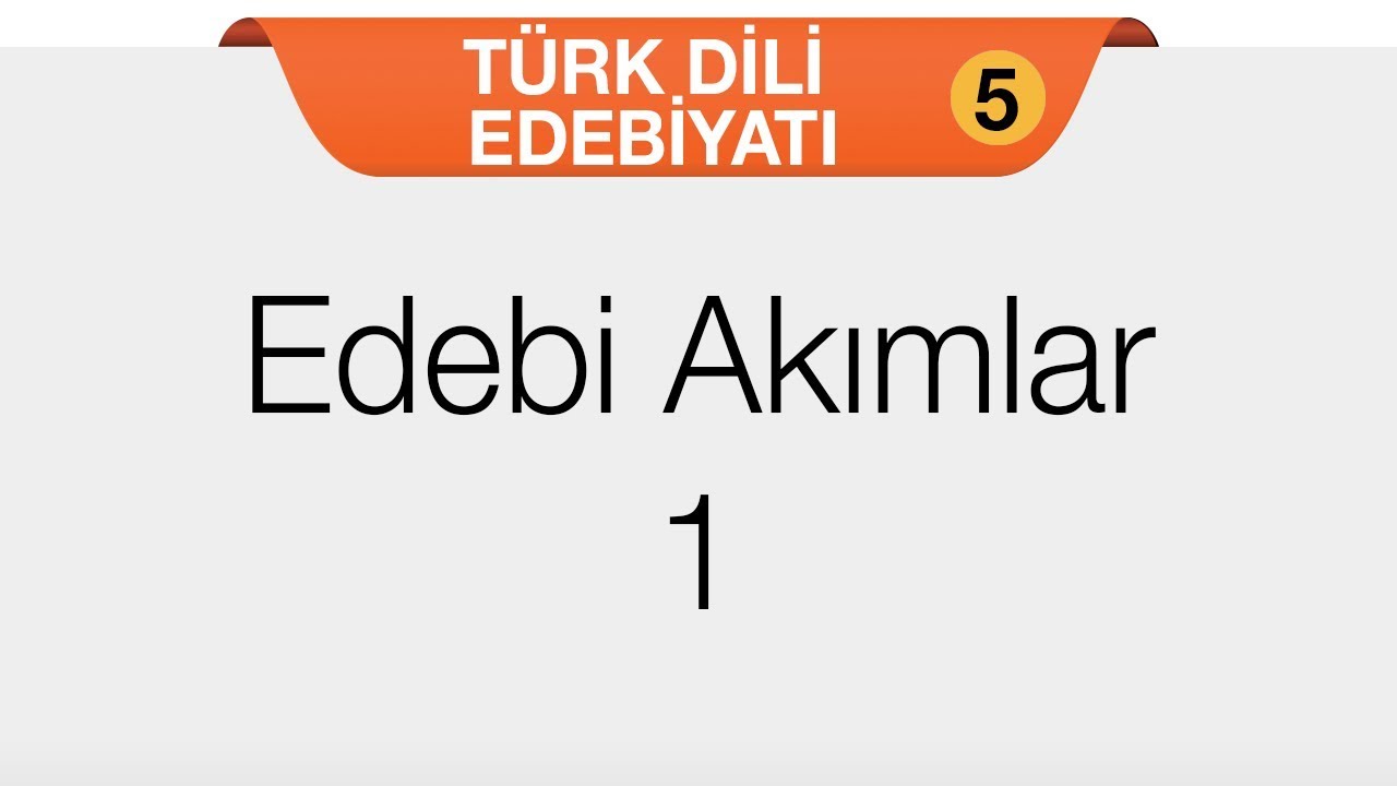 Giriş - Edebi Akımlar 1