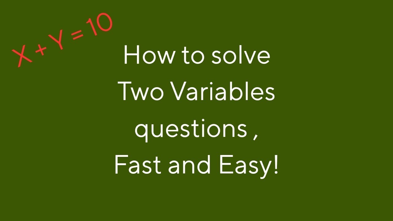 How to solve  2 variables questions. Fast and easy steps. #2026 #mpsc #notes #youtubeshorts 