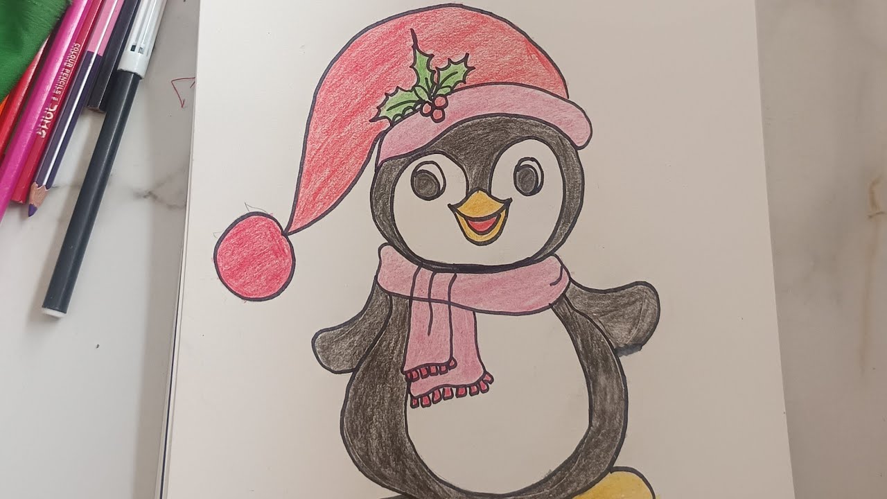 Easy to draw penguin 🐧🐧