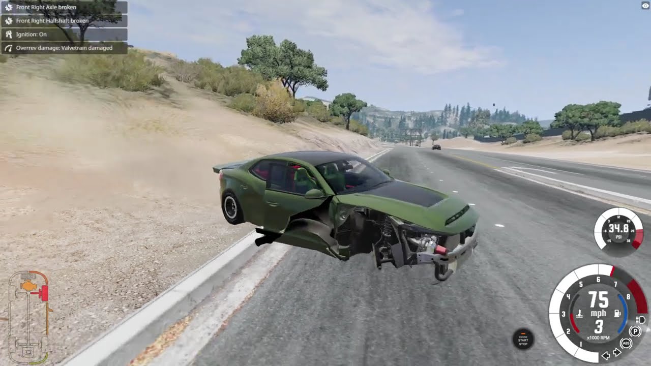 Made a crazy drag car (Literally destroys itself).