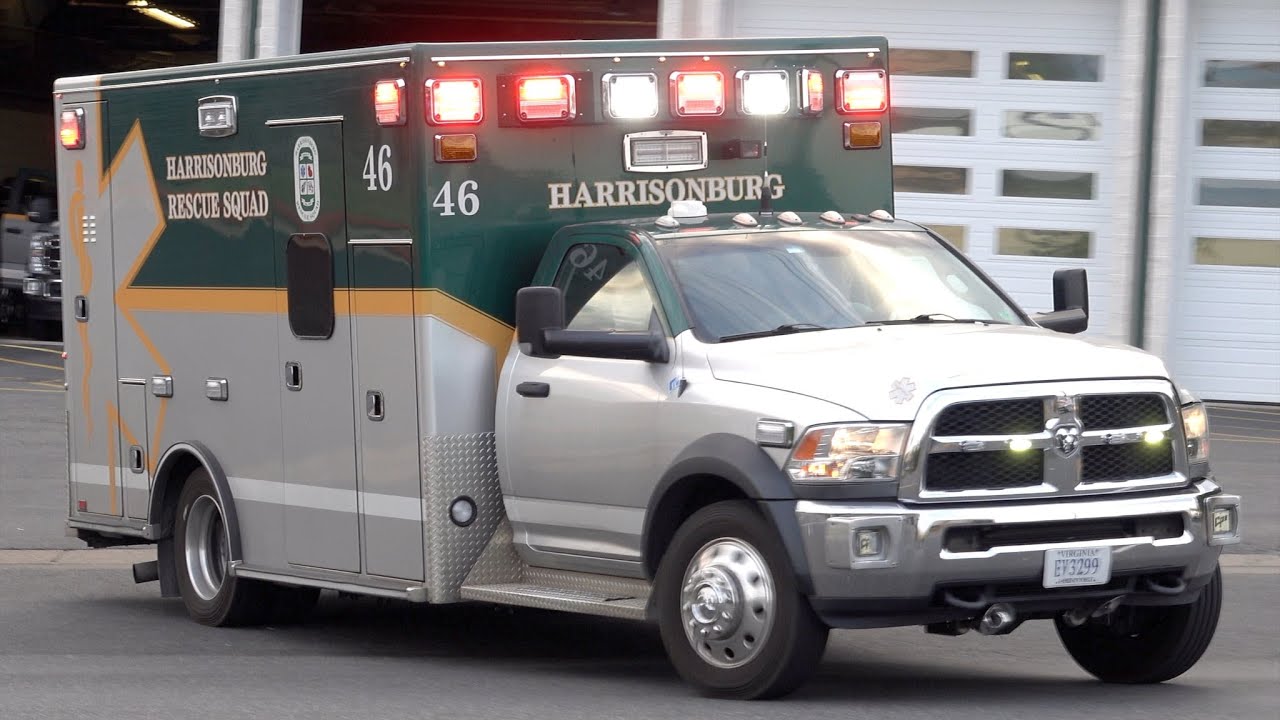 Harrisonburg Rescue Squad Ambulance 46 Responding