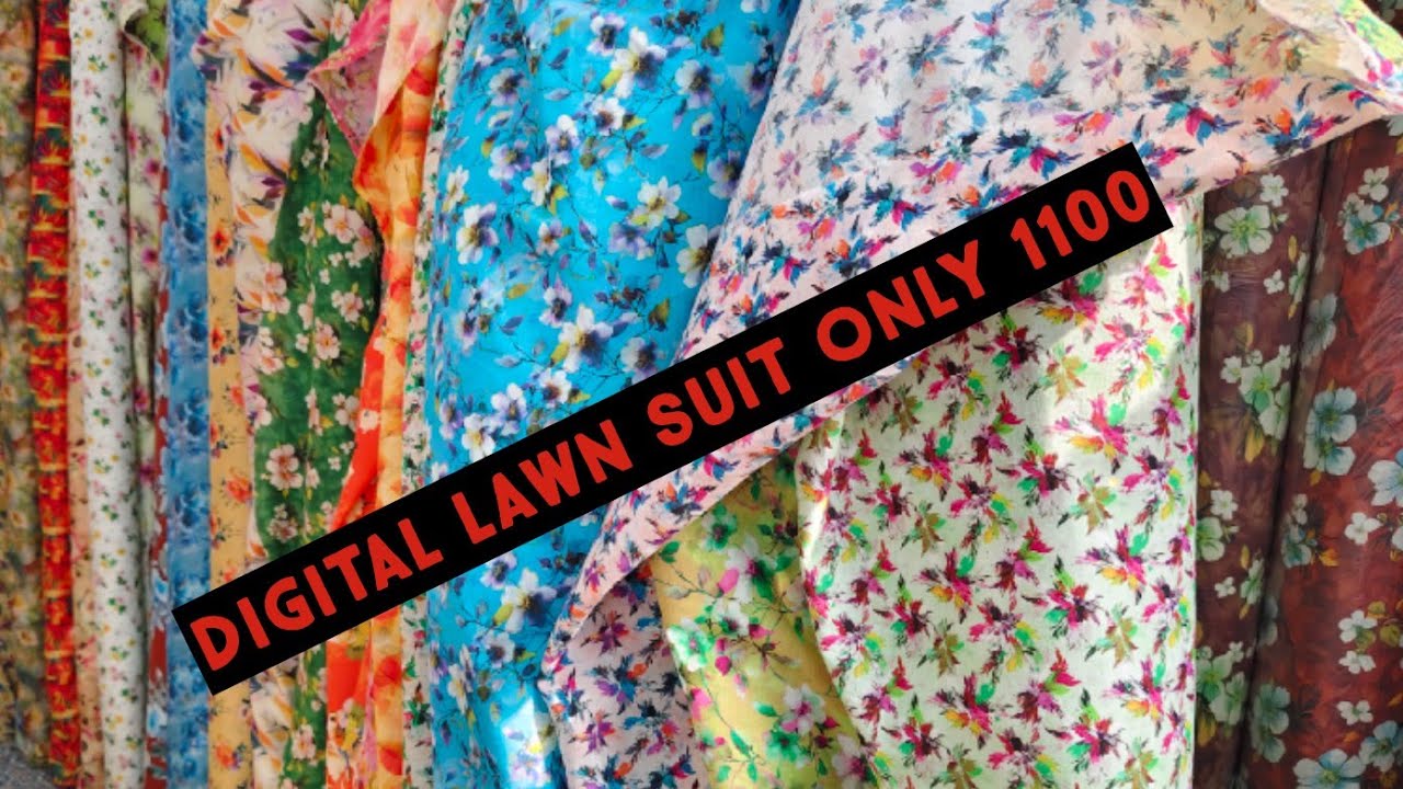 💥1100 wali sale 💥 Digital lawn same shirt trouser+ imported stone linan + nag stone linan 