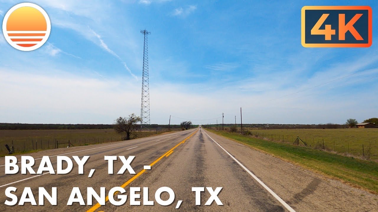 Brady, Texas to San Angelo, Texas!  Drive with me on a Texas highway!