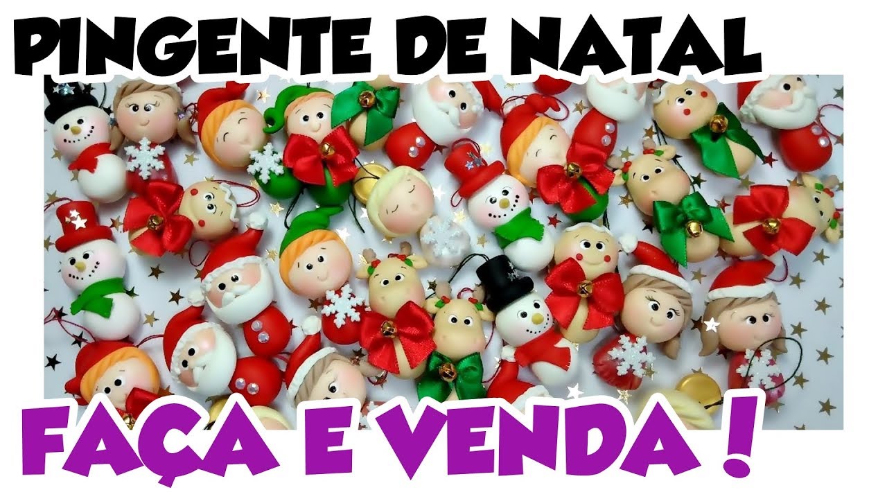 Pingente de NATAL | biscuit RÁPIDO e FÁCIL