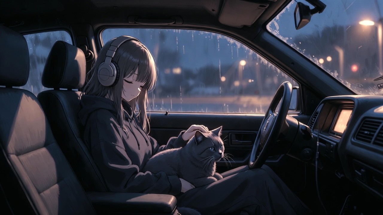 Midnight Thoughts in a Parked Car 🌌 (Slowed + Lofi) - Twinkle the Gray